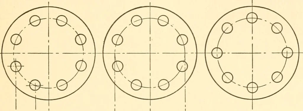 An illustration from Essentials of drafting; a text and problem book for apprentice, trade and evening technical schools, 1918, leaf 86