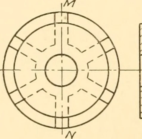 An illustration from Essentials of drafting; a text and problem book for apprentice, trade and evening technical schools, 1918, leaf 91