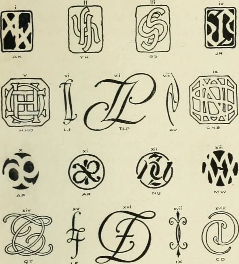 An illustration from The essentials of lettering; a manual for students and designers, 1912, leaf 87