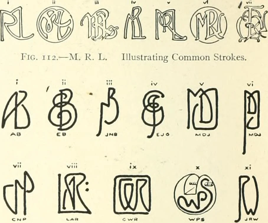An illustration from The essentials of lettering; a manual for students and designers, 1912, leaf 88
