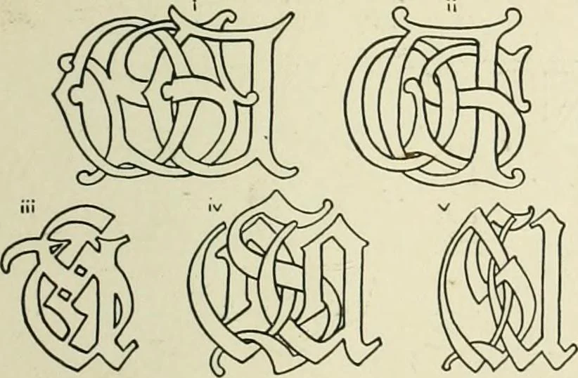 An illustration from The essentials of lettering; a manual for students and designers, 1912, leaf 89