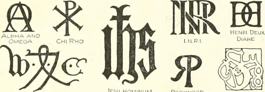 An illustration from The essentials of lettering; a manual for students and designers, 1912, leaf 90