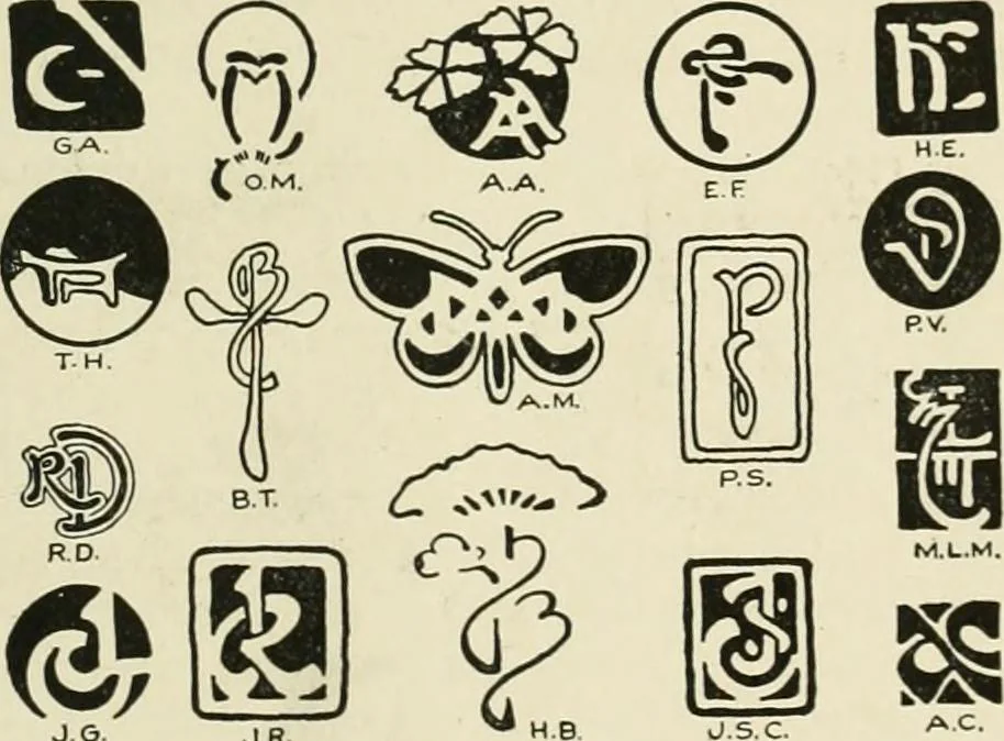 An illustration from The essentials of lettering; a manual for students and designers, 1912, leaf 91