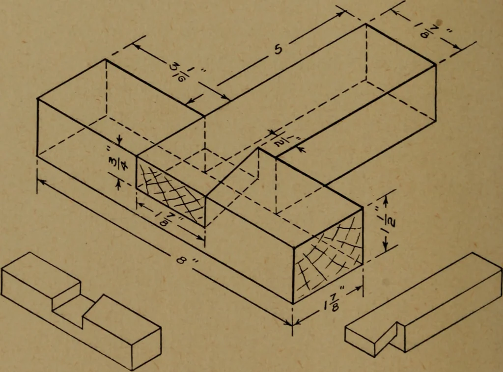 An illustration from Essentials of mechanical drawing, 1917, leaf 17