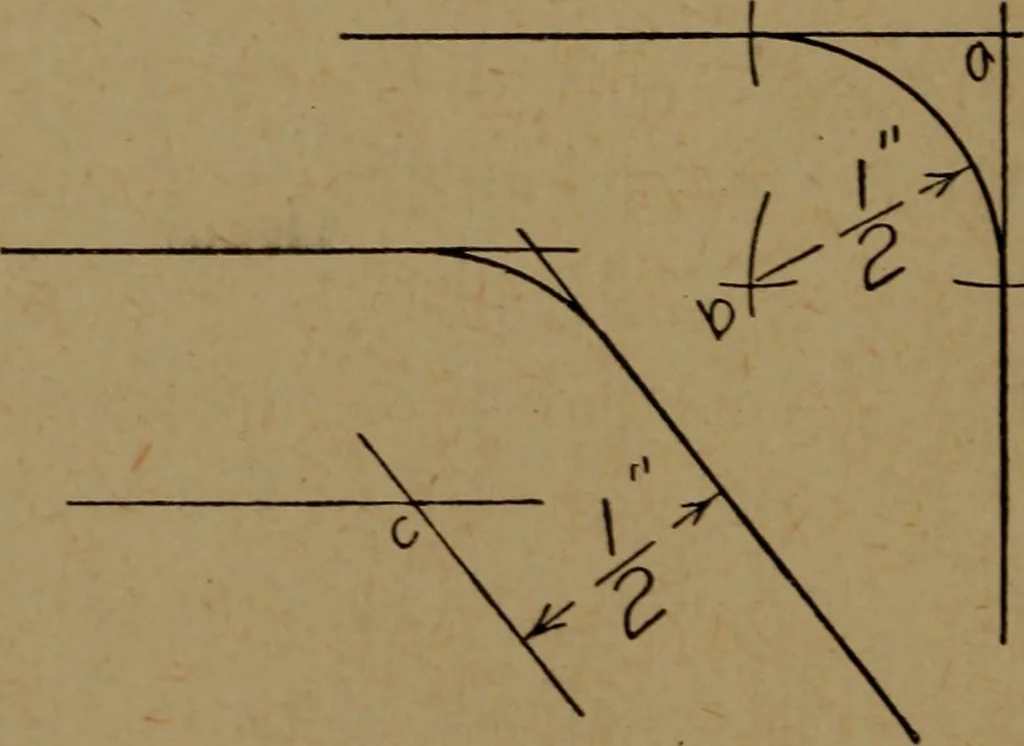 An illustration from Essentials of mechanical drawing, 1917, leaf 25