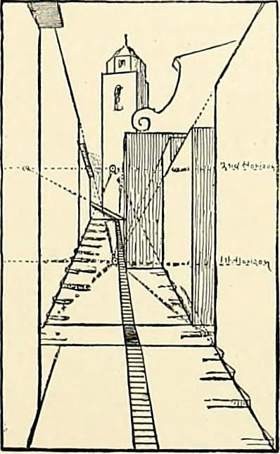 An illustration from Essentials of Perspective: With Illustrations Drawn by the Author, 1887, leaf 29