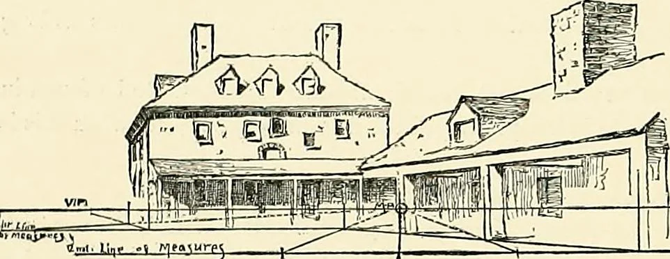 An illustration from Essentials of Perspective: With Illustrations Drawn by the Author, 1887, leaf 57