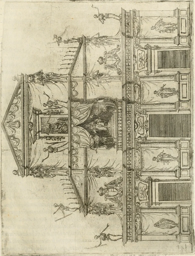 An illustration from Esseqvie della Sacra Cattolica, e Real Maesta di Margherita d'Avstria regina di Spagna, : celebrate dal serenissimo don Cosimo II. gran duca di Toscana IIII, 1612, leaf 12