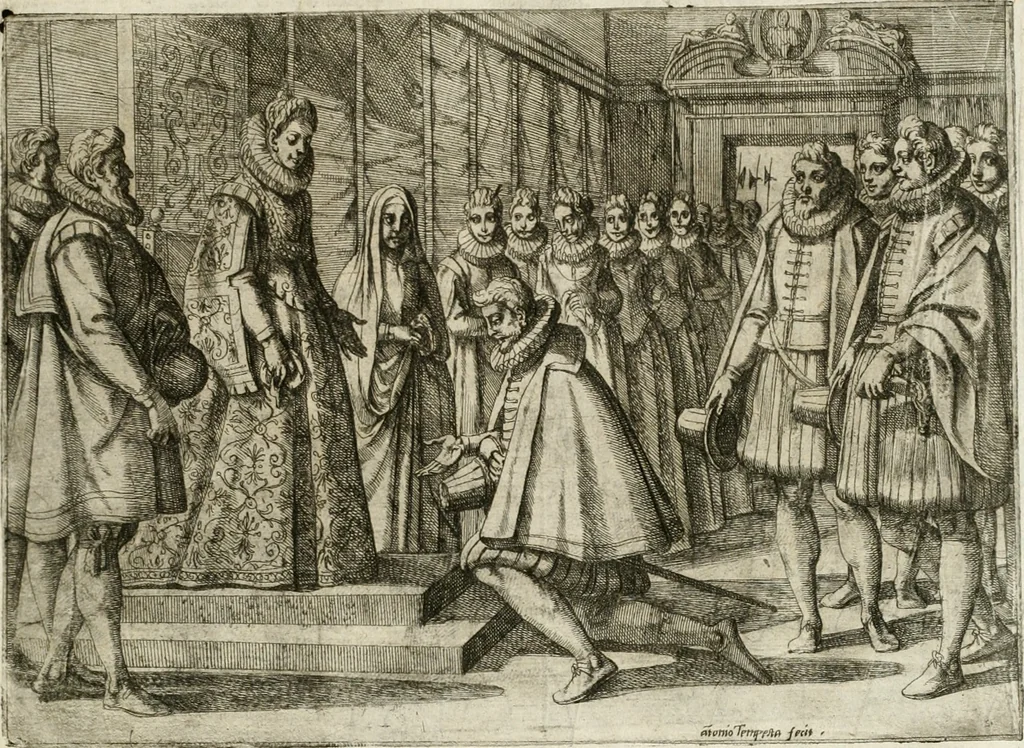 An illustration from Esseqvie della Sacra Cattolica, e Real Maesta di Margherita d'Avstria regina di Spagna, : celebrate dal serenissimo don Cosimo II. gran duca di Toscana IIII, 1612, leaf 18