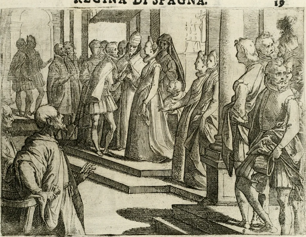 An illustration from Esseqvie della Sacra Cattolica, e Real Maesta di Margherita d'Avstria regina di Spagna, : celebrate dal serenissimo don Cosimo II. gran duca di Toscana IIII, 1612, leaf 24
