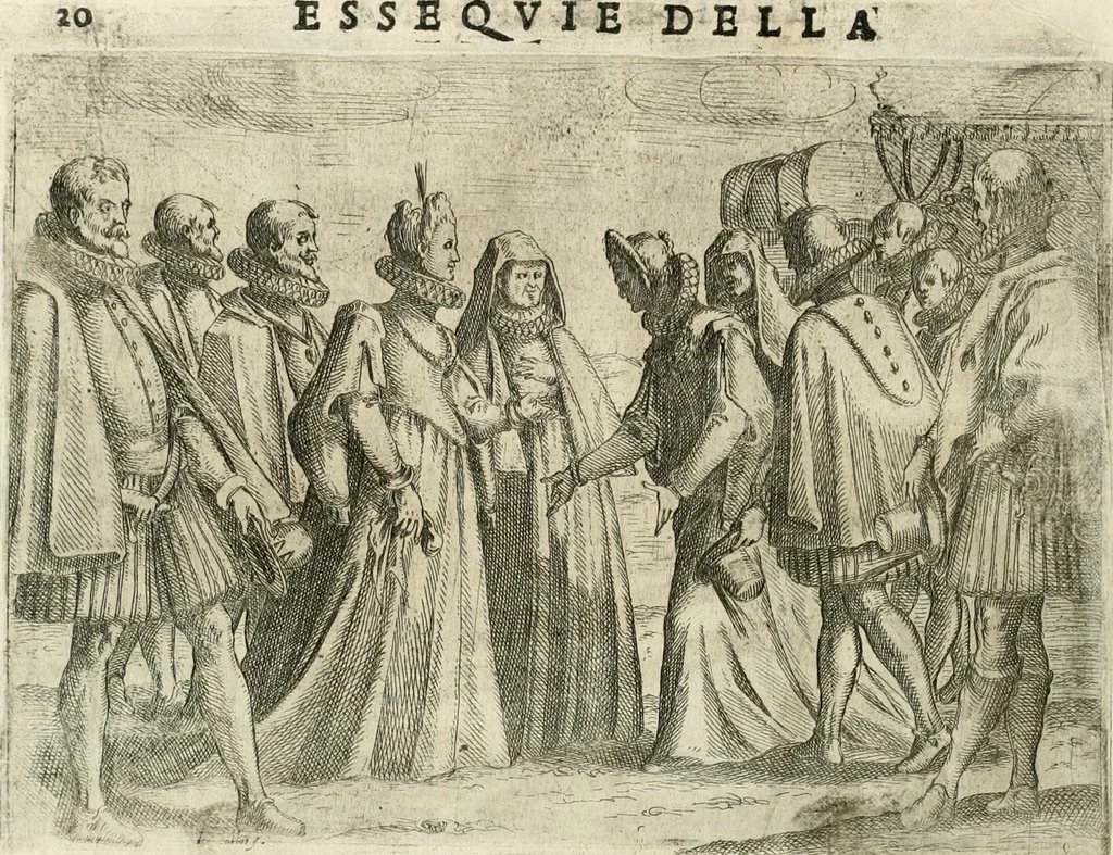 An illustration from Esseqvie della Sacra Cattolica, e Real Maesta di Margherita d'Avstria regina di Spagna, : celebrate dal serenissimo don Cosimo II. gran duca di Toscana IIII, 1612, leaf 25