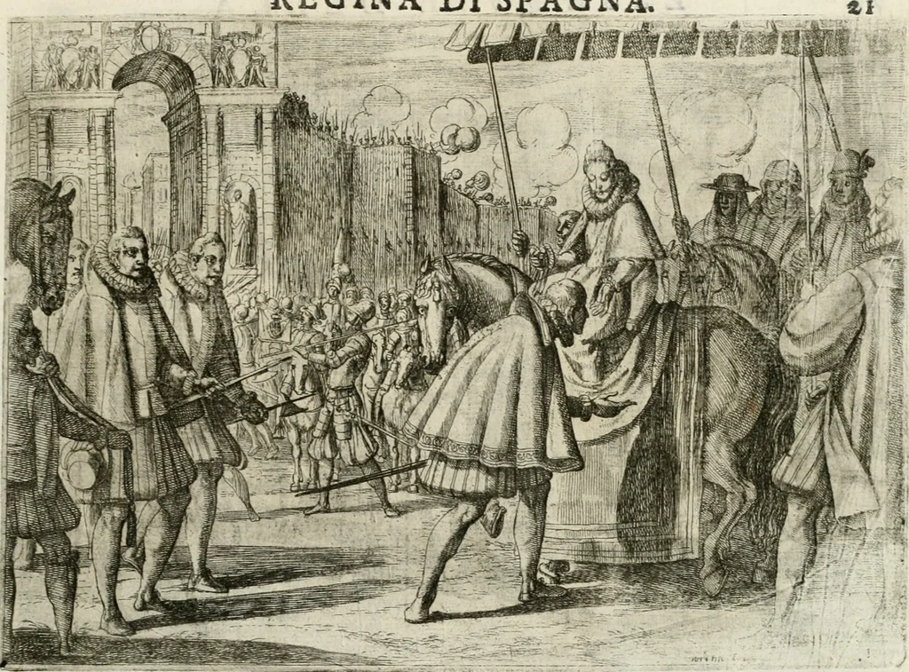 An illustration from Esseqvie della Sacra Cattolica, e Real Maesta di Margherita d'Avstria regina di Spagna, : celebrate dal serenissimo don Cosimo II. gran duca di Toscana IIII, 1612, leaf 26