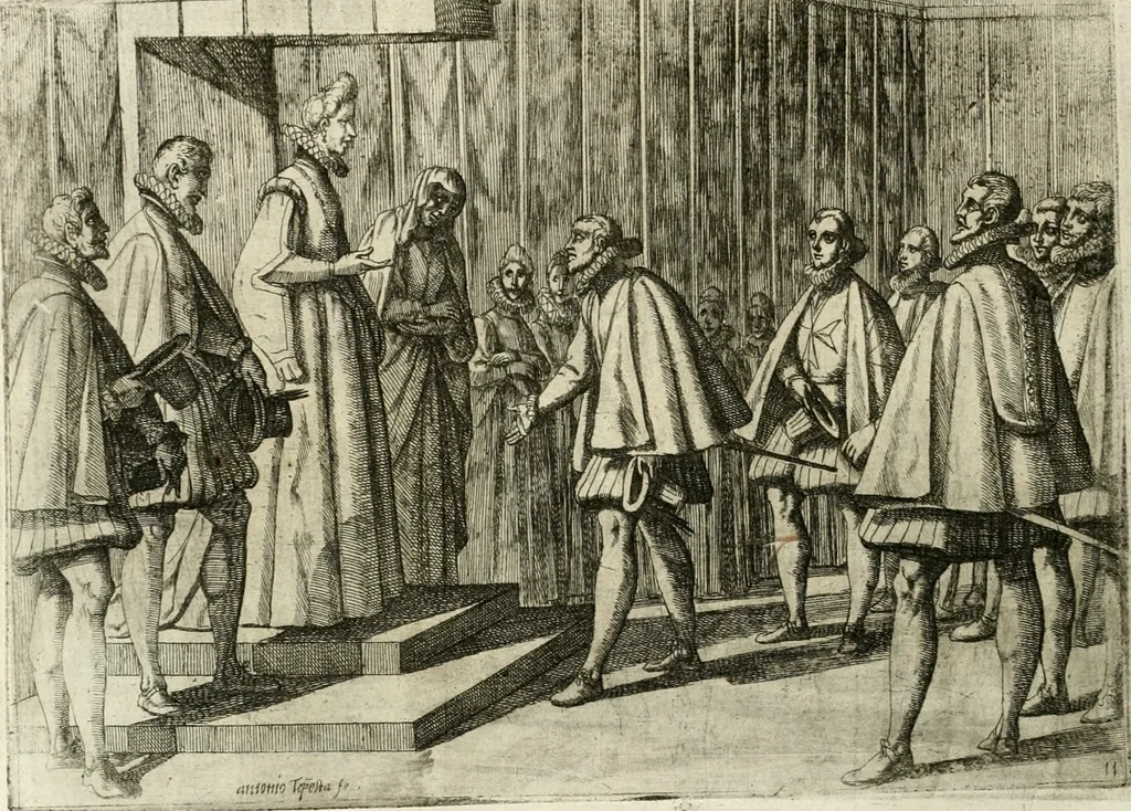 An illustration from Esseqvie della Sacra Cattolica, e Real Maesta di Margherita d'Avstria regina di Spagna, : celebrate dal serenissimo don Cosimo II. gran duca di Toscana IIII, 1612, leaf 27