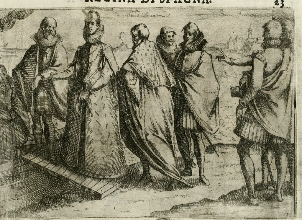 An illustration from Esseqvie della Sacra Cattolica, e Real Maesta di Margherita d'Avstria regina di Spagna, : celebrate dal serenissimo don Cosimo II. gran duca di Toscana IIII, 1612, leaf 28