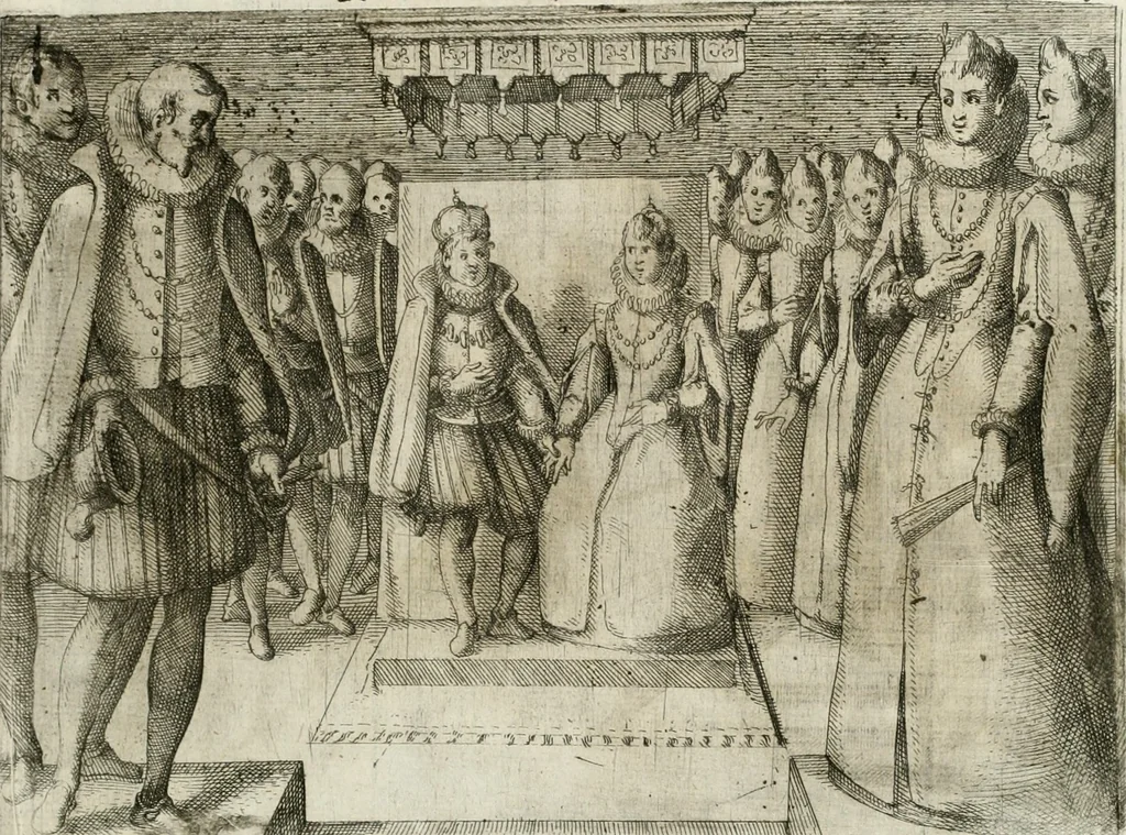 An illustration from Esseqvie della Sacra Cattolica, e Real Maesta di Margherita d'Avstria regina di Spagna, : celebrate dal serenissimo don Cosimo II. gran duca di Toscana IIII, 1612, leaf 32