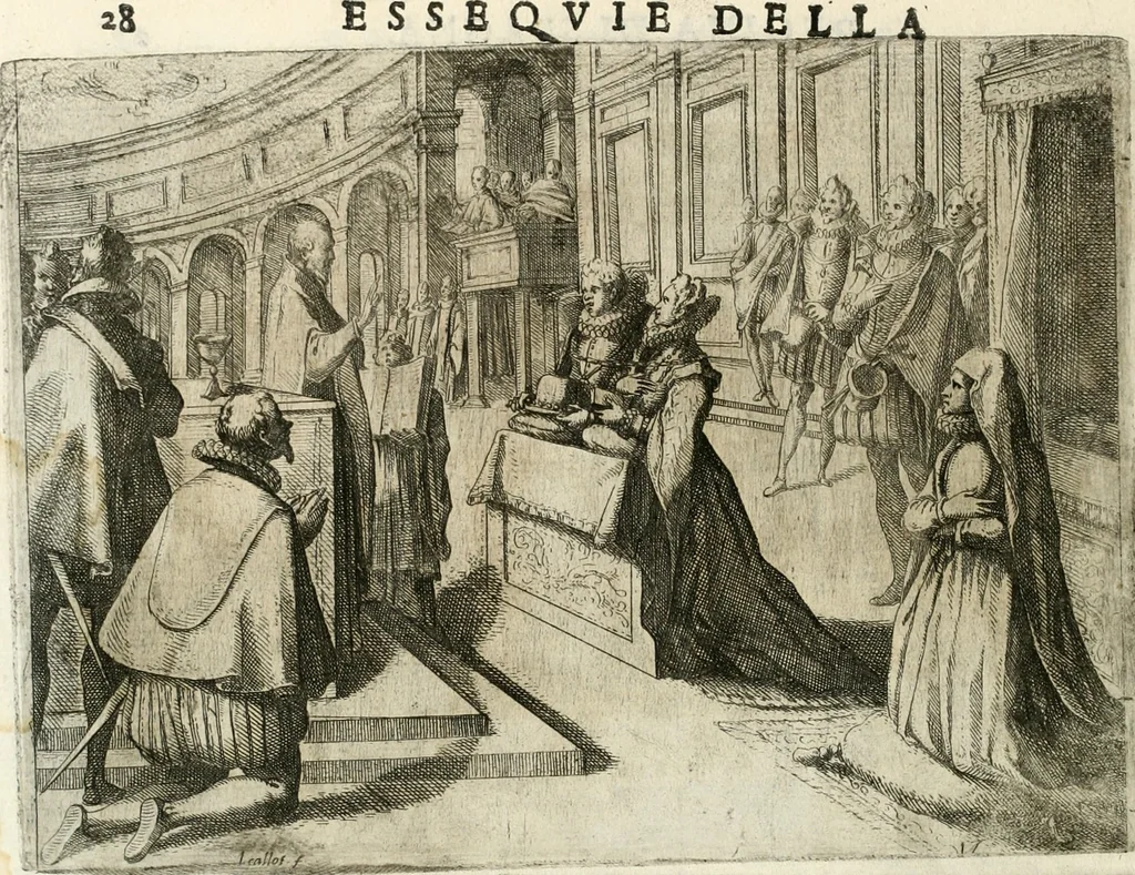 An illustration from Esseqvie della Sacra Cattolica, e Real Maesta di Margherita d'Avstria regina di Spagna, : celebrate dal serenissimo don Cosimo II. gran duca di Toscana IIII, 1612, leaf 33
