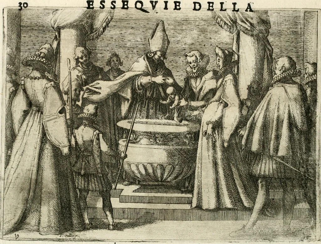 An illustration from Esseqvie della Sacra Cattolica, e Real Maesta di Margherita d'Avstria regina di Spagna, : celebrate dal serenissimo don Cosimo II. gran duca di Toscana IIII, 1612, leaf 35