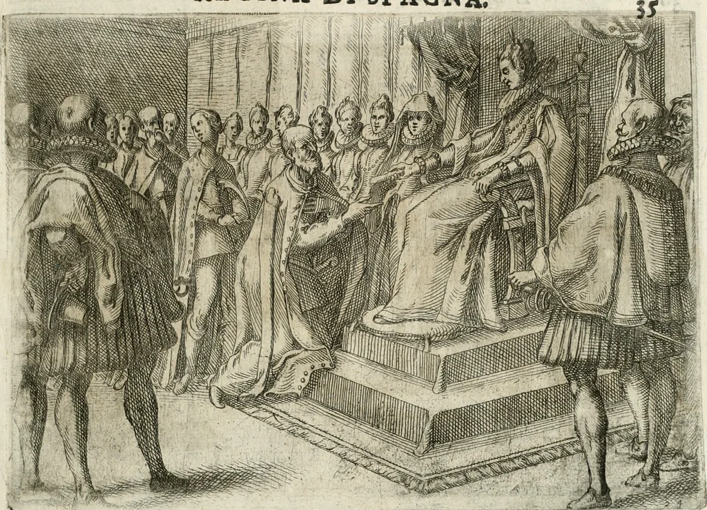 An illustration from Esseqvie della Sacra Cattolica, e Real Maesta di Margherita d'Avstria regina di Spagna, : celebrate dal serenissimo don Cosimo II. gran duca di Toscana IIII, 1612, leaf 40