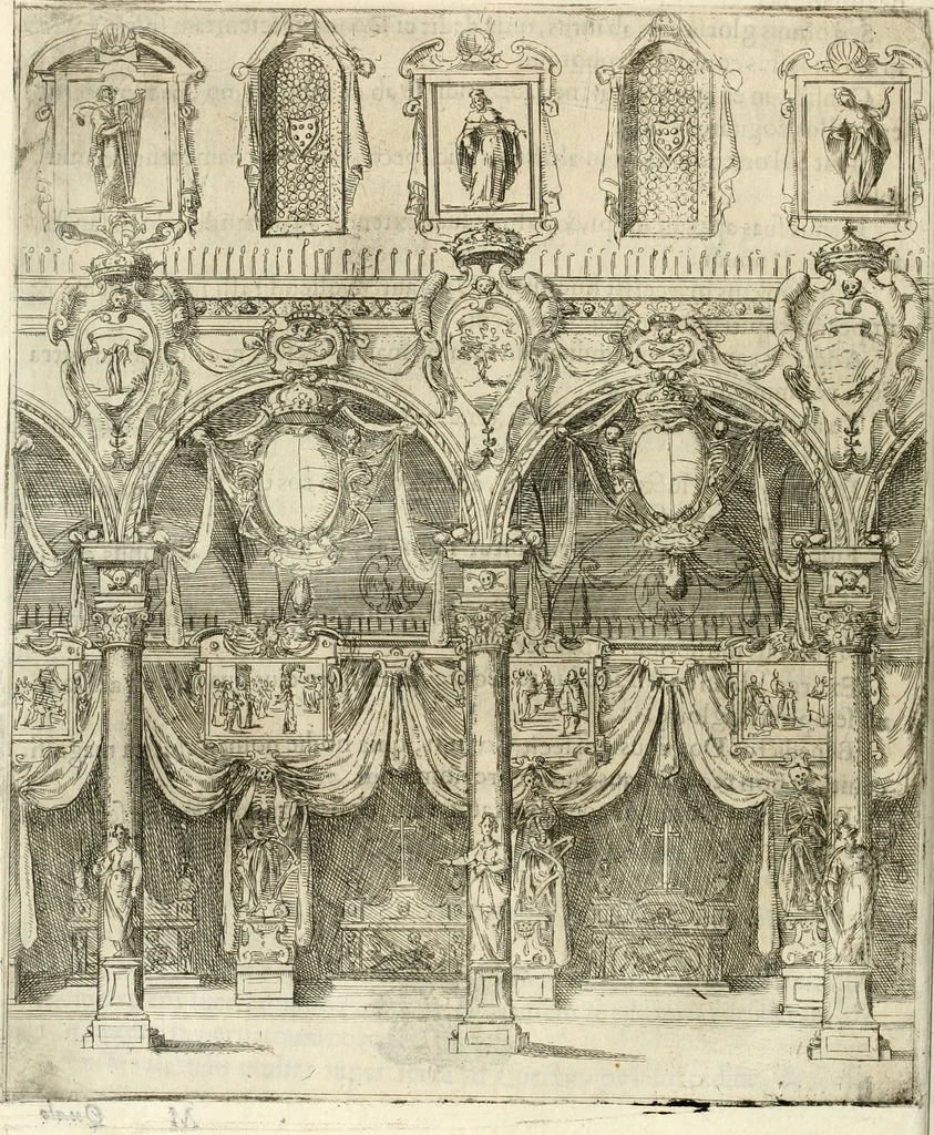An illustration from Esseqvie della Sacra Cattolica, e Real Maesta di Margherita d'Avstria regina di Spagna, : celebrate dal serenissimo don Cosimo II. gran duca di Toscana IIII, 1612, leaf 51