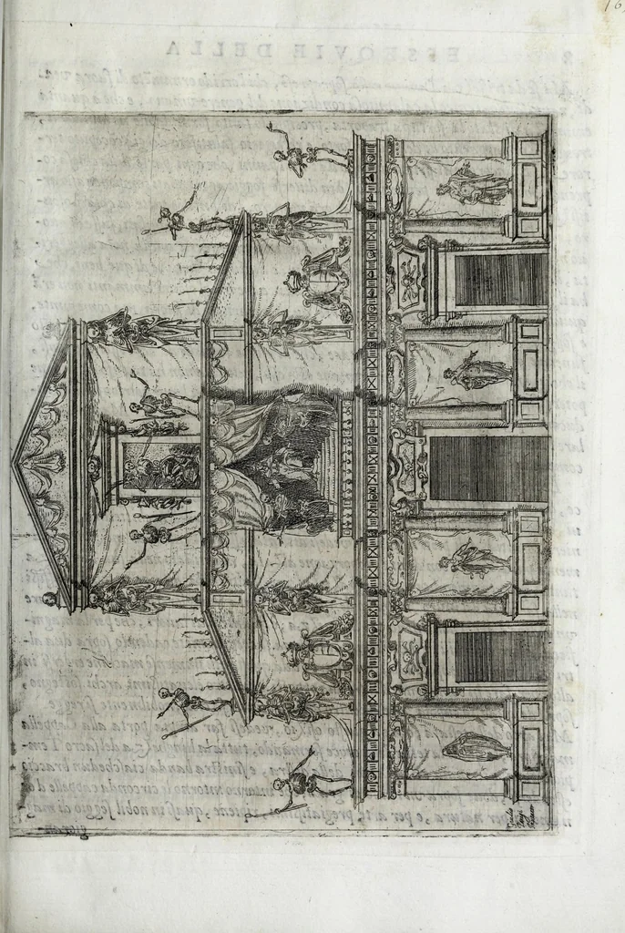 An illustration from Esseqvie della Sacra Cattolica, e Real Maesta di Margherita d'Avstria regina di Spagna : celebrate dal serenissimo don Cosimo II. gran duca di Toscana IIII, 1612, leaf 15