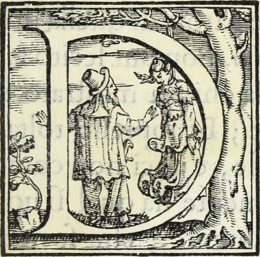 An illustration from Essercitio et ammaestramento del bvon christiano : dove si tratta de gli articoli della fede, de' diece precetti della legge, dell'Oratione, della Confessione, & della Communione, 1568, leaf 10