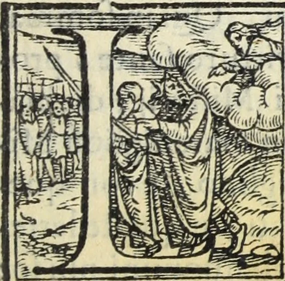 An illustration from Essercitio et ammaestramento del bvon christiano : dove si tratta de gli articoli della fede, de' diece precetti della legge, dell'Oratione, della Confessione, & della Communione, 1568, leaf 24