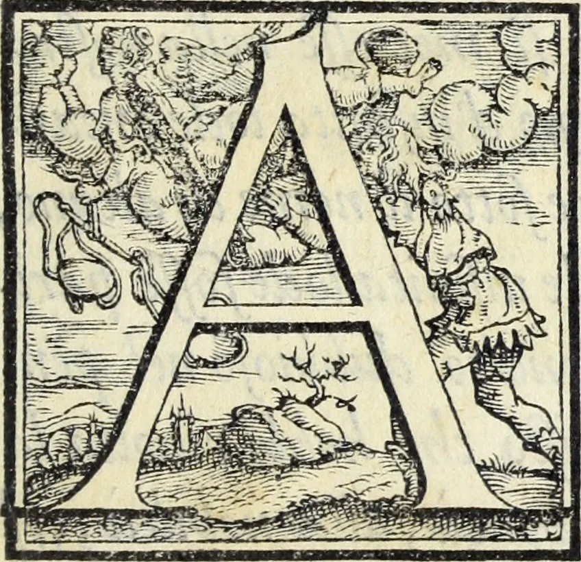 An illustration from Essercitio et ammaestramento del bvon christiano : dove si tratta de gli articoli della fede, de' diece precetti della legge, dell'Oratione, della Confessione, & della Communione, 1568, leaf 6
