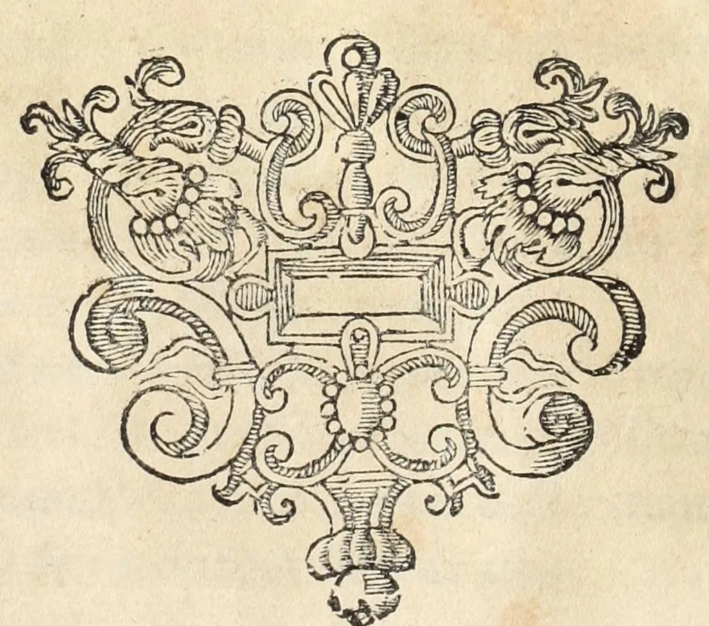 An illustration from Estatutos da Vniversidade de Coimbra : confirmados por el Rey nosso Snor. Dom Ioaõ o 4. em o anno de 1653, 1654, leaf 22