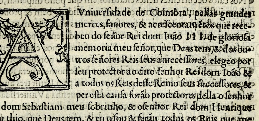 An illustration from Estatvtos da Vniversidade de Coimbra : confirmados por el Rei Dom Phelippe primeiro deste nome, nosso Sehnor, em o anno de 1591, 1593, leaf 49