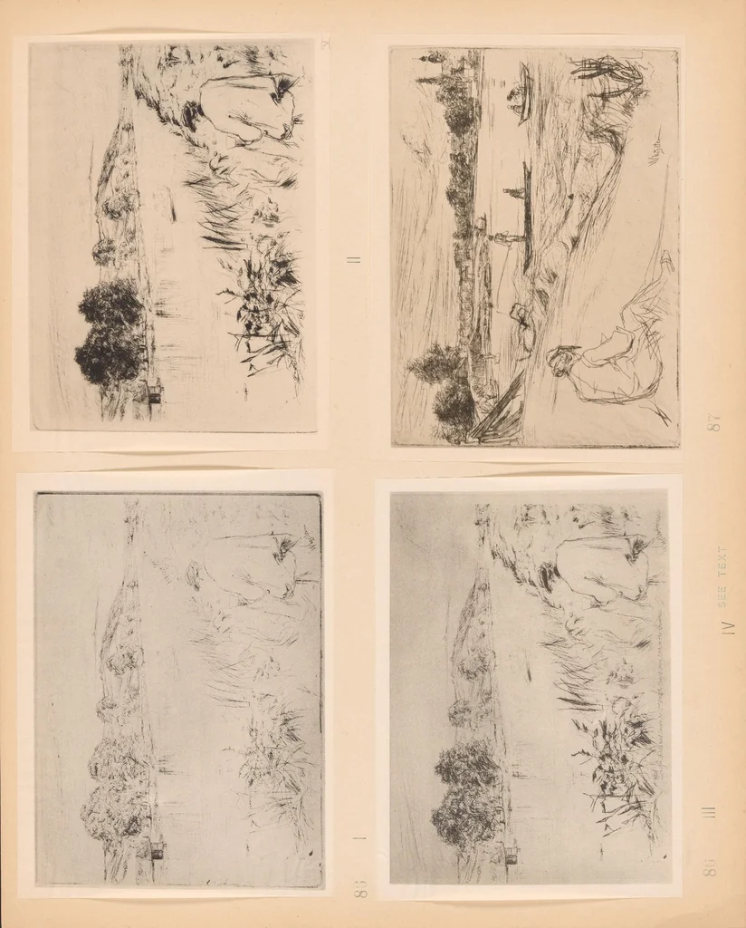 An illustration from The etched work of Whistler : illustrated by reproductions in collotype of the different states of the plates, 1910, leaf 181