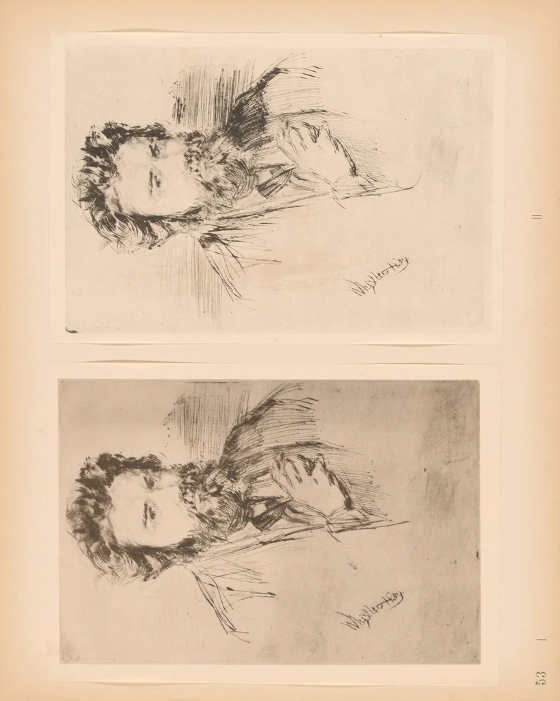 An illustration from The etched work of Whistler : illustrated by reproductions in collotype of the different states of the plates, 1910, leaf 89