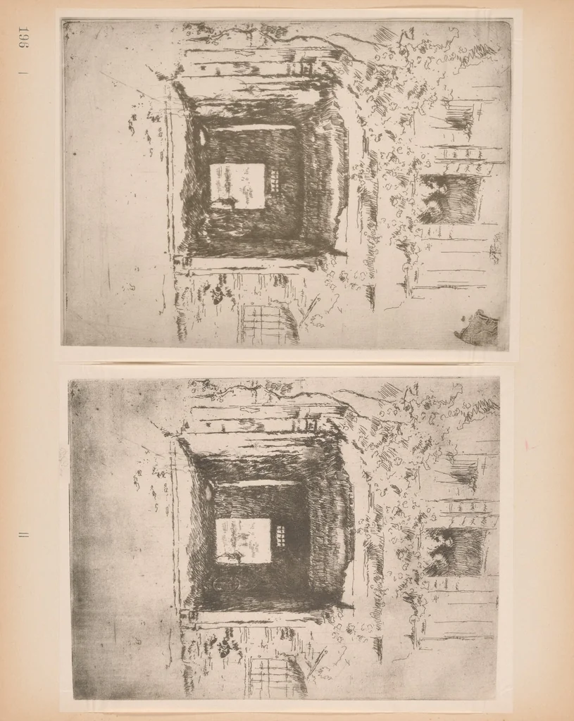 An illustration from The etched work of Whistler : illustrated by reproductions in collotype of the different states of the plates, 1910, leaf 247