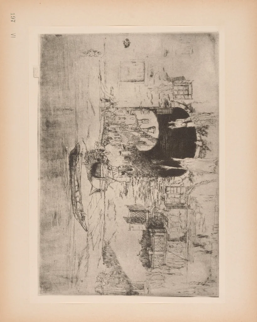 An illustration from The etched work of Whistler : illustrated by reproductions in collotype of the different states of the plates, 1910, leaf 265
