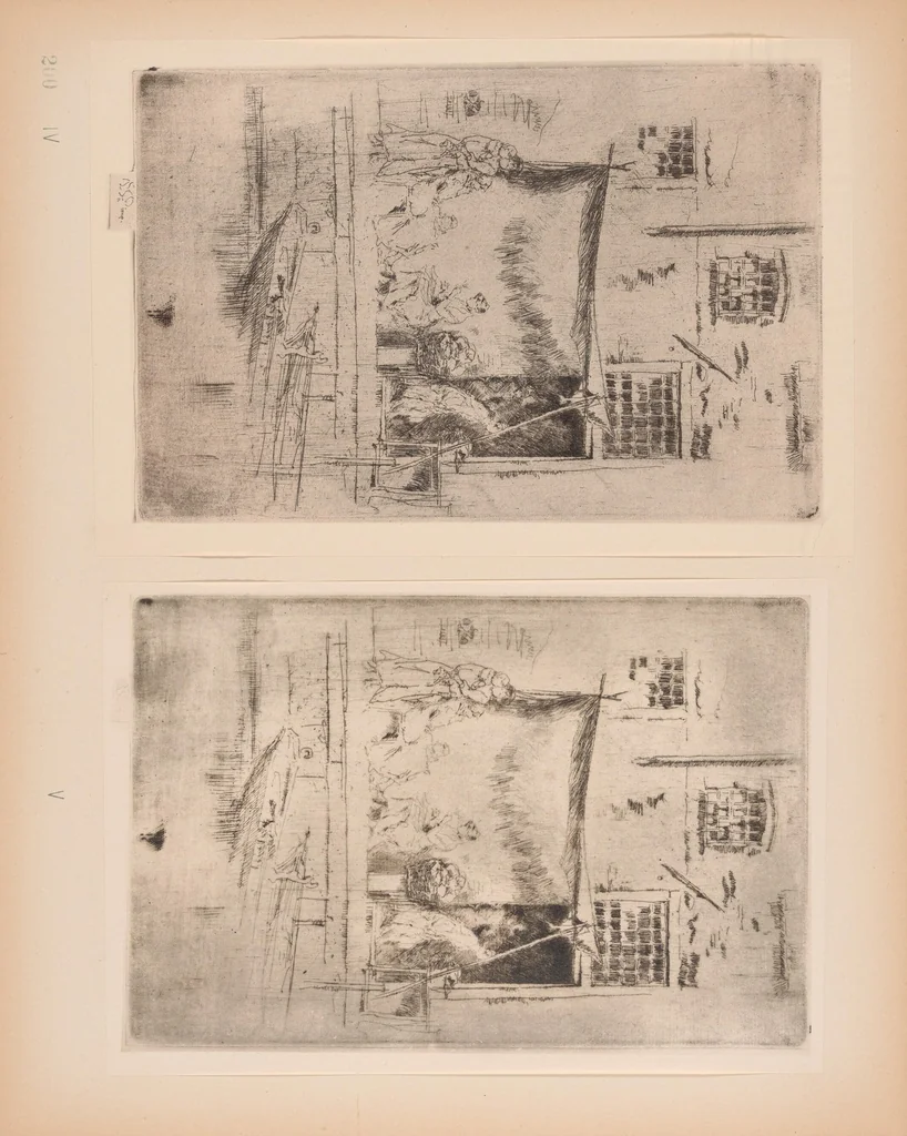 An illustration from The etched work of Whistler : illustrated by reproductions in collotype of the different states of the plates, 1910, leaf 283