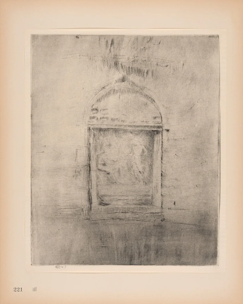 An illustration from The etched work of Whistler : illustrated by reproductions in collotype of the different states of the plates, 1910, leaf 113