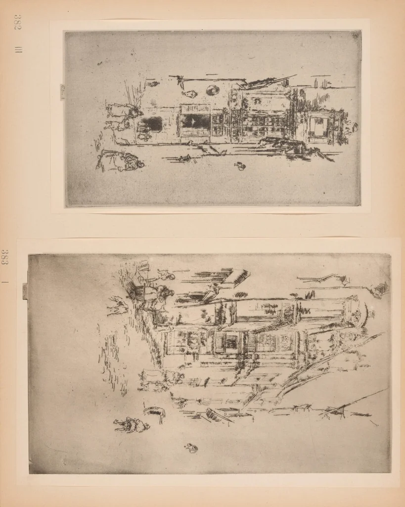 An illustration from The etched work of Whistler : illustrated by reproductions in collotype of the different states of the plates, 1910, leaf 261