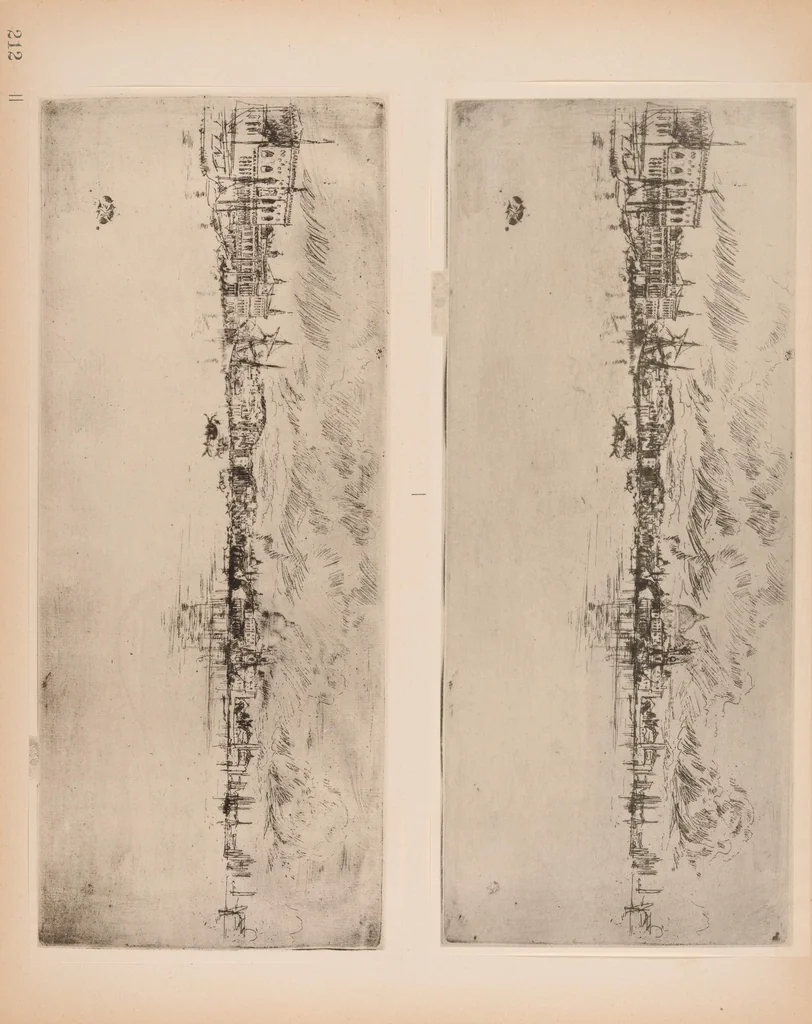 An illustration from The etched work of Whistler : illustrated by reproductions in collotype of the different states of the plates, 1910, leaf 57