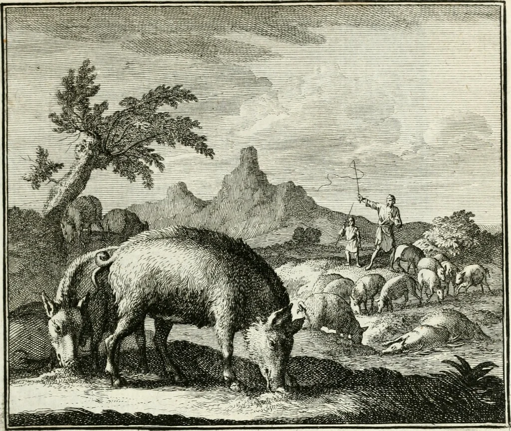 An illustration from Ethica naturalis, seu, Documenta moralia e variis rerum naturalium proprietatib[us], virtutum vitiorumq[ue] symbolicis imaginibus collecta, 1700, leaf 134