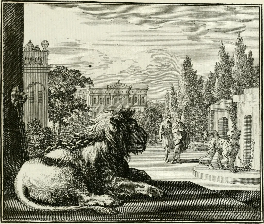 An illustration from Ethica naturalis, seu, Documenta moralia e variis rerum naturalium proprietatib[us], virtutum vitiorumq[ue] symbolicis imaginibus collecta, 1700, leaf 144