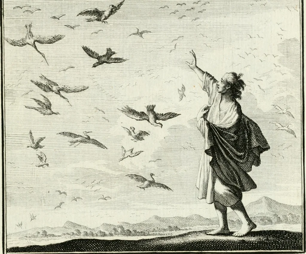 An illustration from Ethica naturalis, seu, Documenta moralia e variis rerum naturalium proprietatib[us], virtutum vitiorumq[ue] symbolicis imaginibus collecta, 1700, leaf 150
