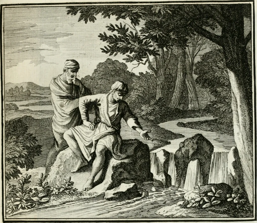 An illustration from Ethica naturalis, seu, Documenta moralia e variis rerum naturalium proprietatib[us], virtutum vitiorumq[ue] symbolicis imaginibus collecta, 1700, leaf 66