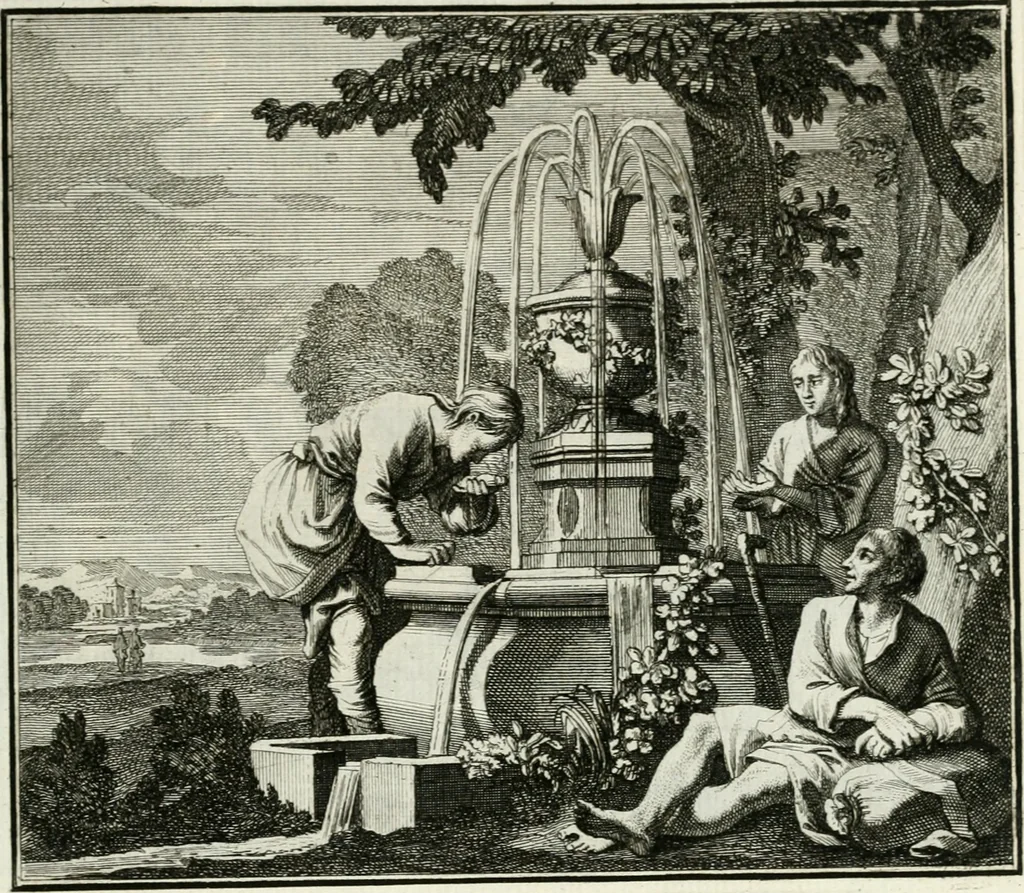 An illustration from Ethica naturalis, seu, Documenta moralia e variis rerum naturalium proprietatib[us], virtutum vitiorumq[ue] symbolicis imaginibus collecta, 1700, leaf 68