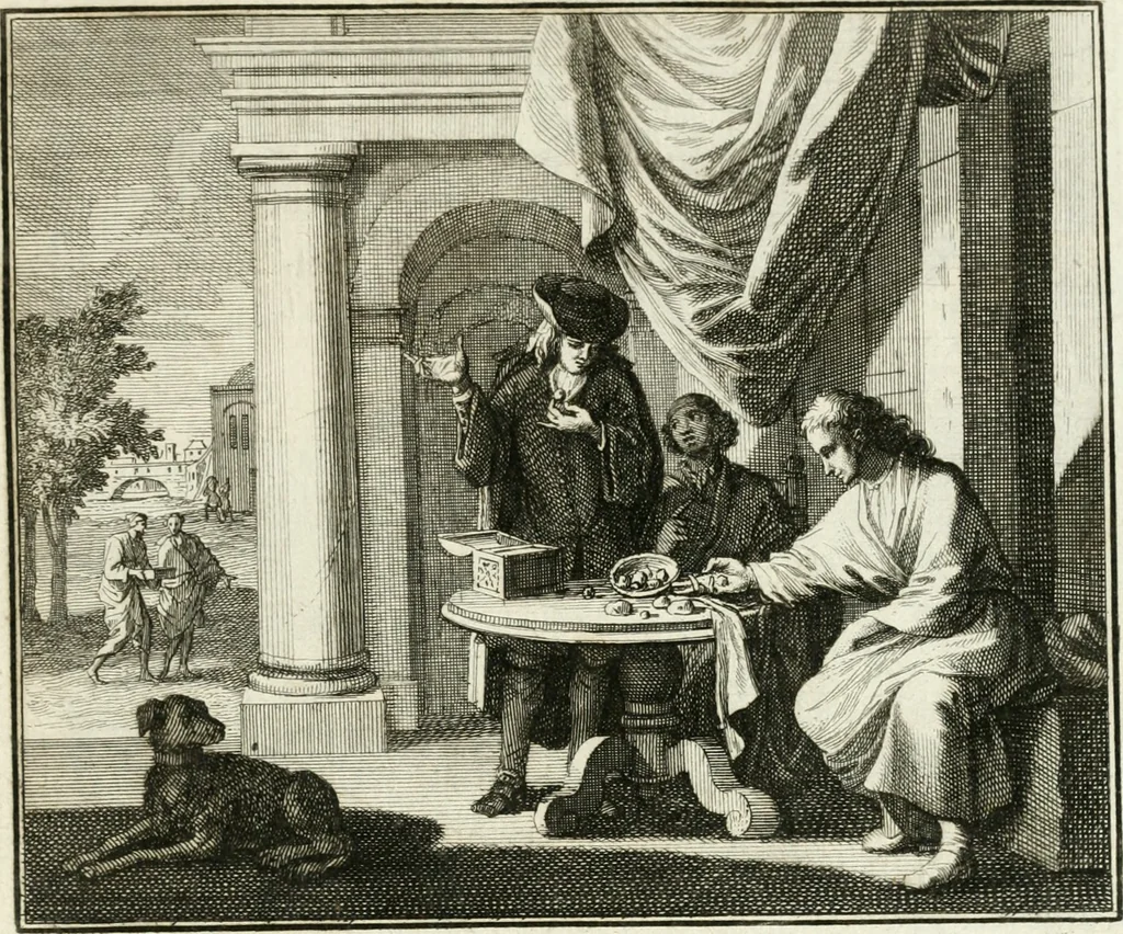 An illustration from Ethica naturalis, seu, Documenta moralia e variis rerum naturalium proprietatib[us], virtutum vitiorumq[ue] symbolicis imaginibus collecta, 1700, leaf 88