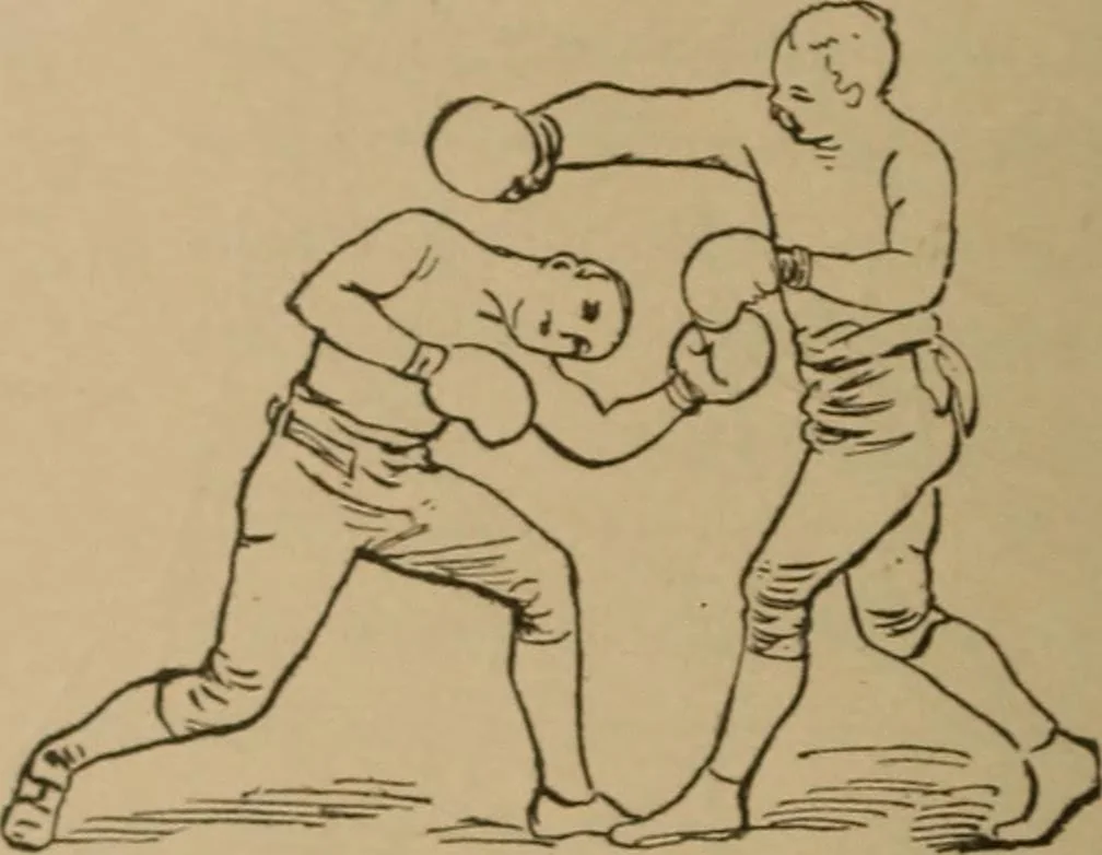 An illustration from Ethics of boxing and manly sport, 1888, leaf 34