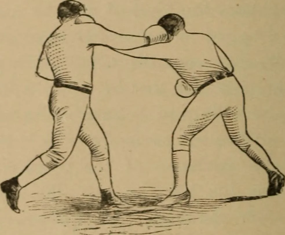 An illustration from Ethics of boxing and manly sport, 1888, leaf 52