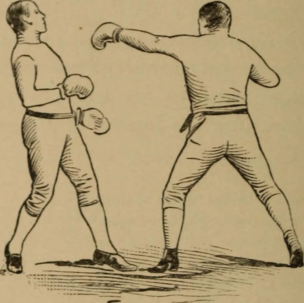 An illustration from Ethics of boxing and manly sport, 1888, leaf 54