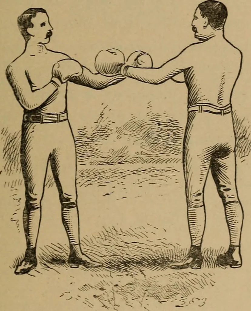 An illustration from Ethics of boxing and manly sport, 1888, leaf 69
