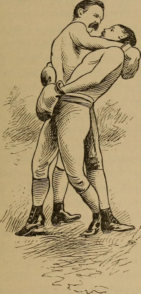 An illustration from Ethics of boxing and manly sport, 1888, leaf 81