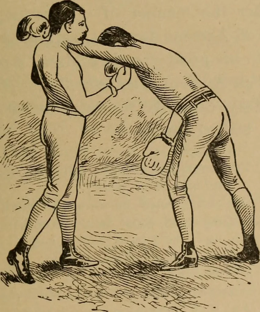 An illustration from Ethics of boxing and manly sport, 1888, leaf 87
