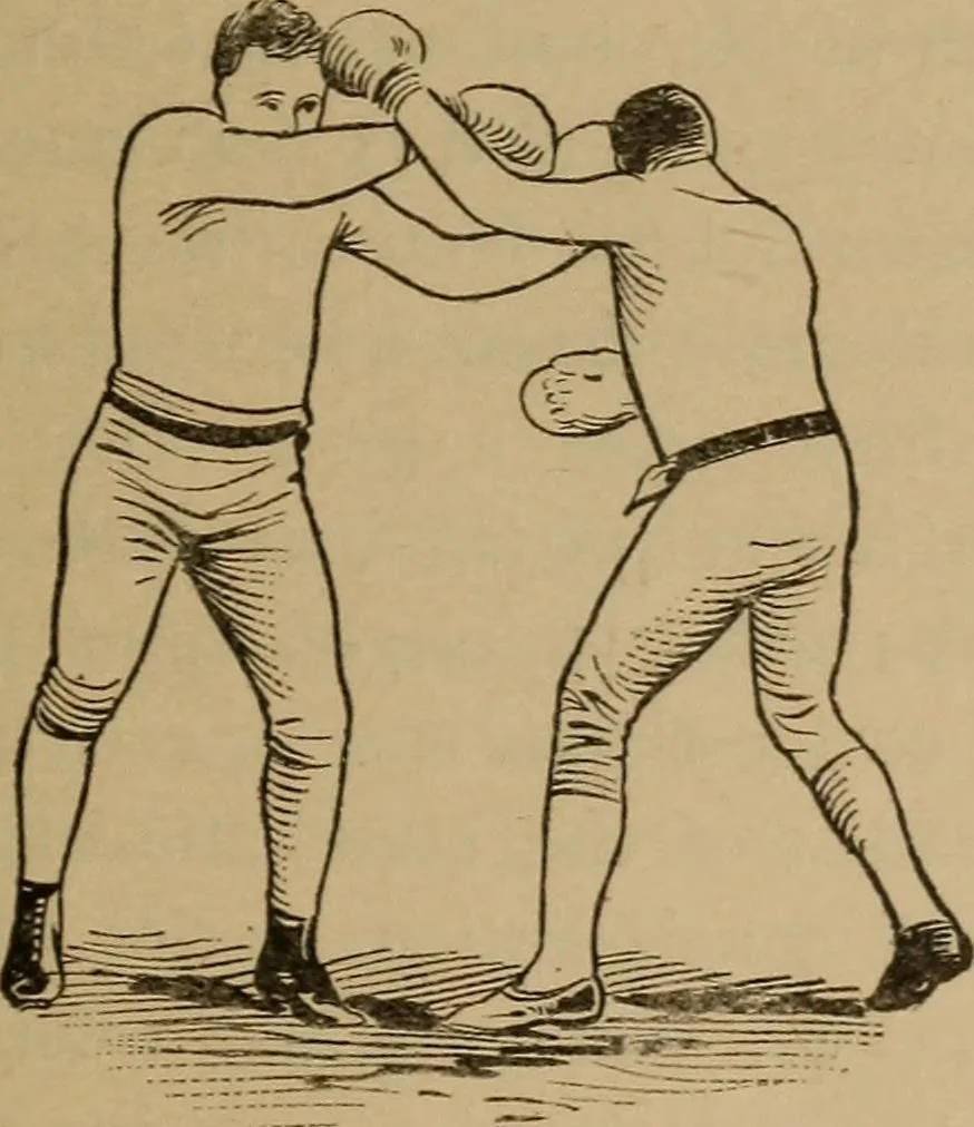 An illustration from Ethics of boxing and manly sport, 1888, leaf 97